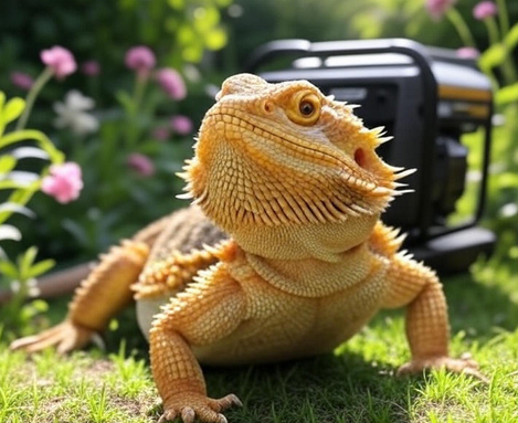 Bearded dragon enclosure with generator