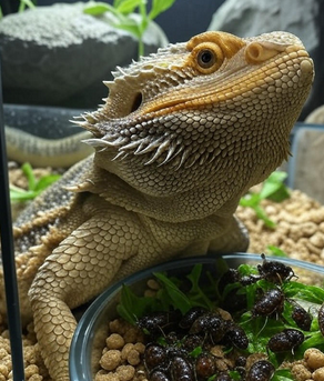 bearded dragon in tank