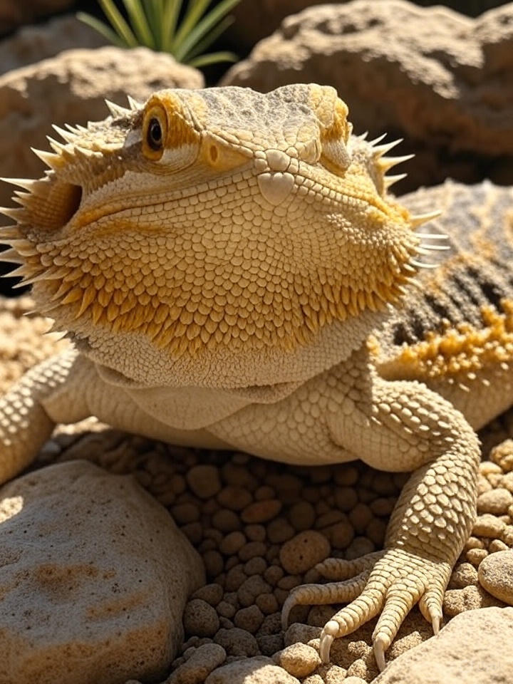 bearded-dragon-natural-habitat-sunrise
