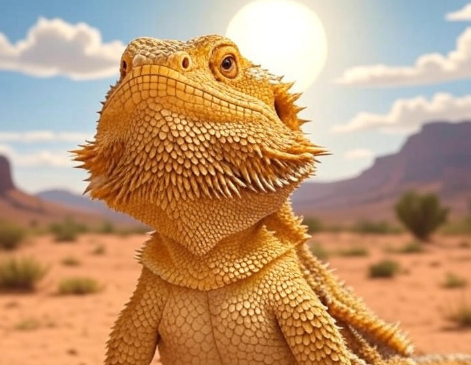 Bearded Dragon hot sun